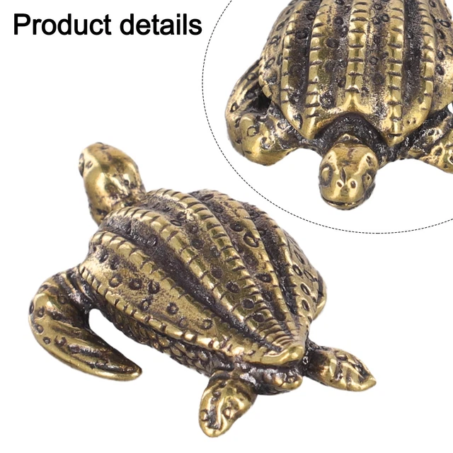 Oumefar Chanceux Chinois Forme de Tortue en Laiton Tortue décoration, Sculpture en Laiton Feng Shui Ornement pour la décoration Artisanale de Bureau à Domicile Oumefar Chanceux Chinois Forme de Tortue en Laiton Tortue décoration, Sculpture en Laiton Feng Shui Ornement pour la décoration Artisanale de Bureau à Domicile