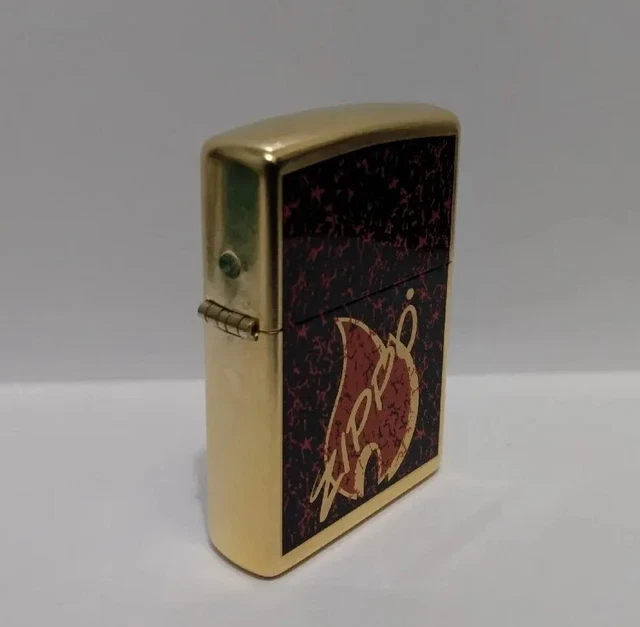 Zippo 2007 Gold Dust Brass Retro Flame No Insert No Box Read 2
