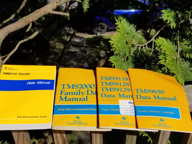 4 Vintage Texas Instruments Book Data Electronic Manual Tms 7000,9650,370, 9118