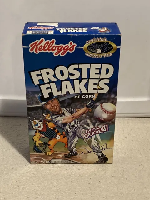 Kellogg's Frosted Flakes DEREK JETER New York Yankees Cereal Box Empty 2002