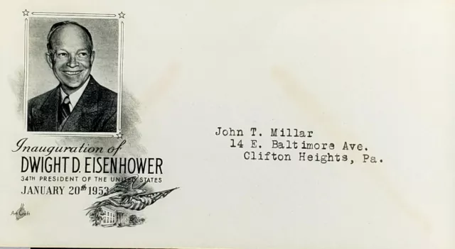 First Day Cover FDC Inauguration of Dwight D. Eisenhower 34th President 1953