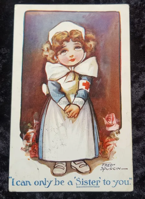 Fred Spurgin 1918 Comic Postcard - 'Sister'