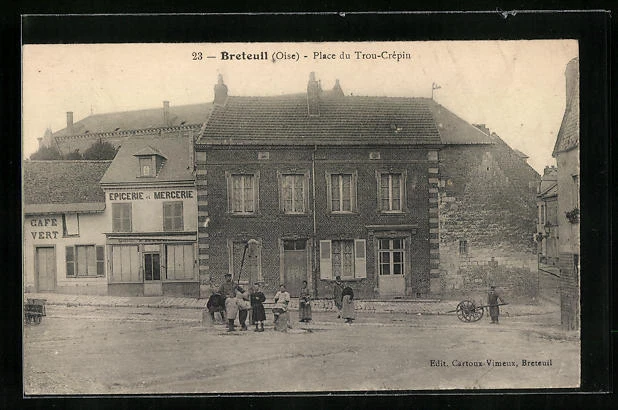CPA Breteuil, Place du Trou-Crépin