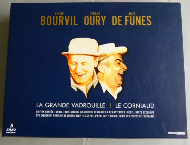 Coffret Collector 5 Dvd La Grande Vadrouille Le Corniaud Gerard Oury + Livre