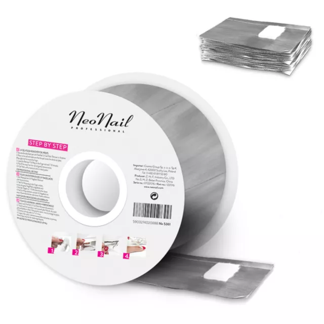 NEONAIL 250 Entferner Pads uv Gel Nagellack Remover Foil Wraps