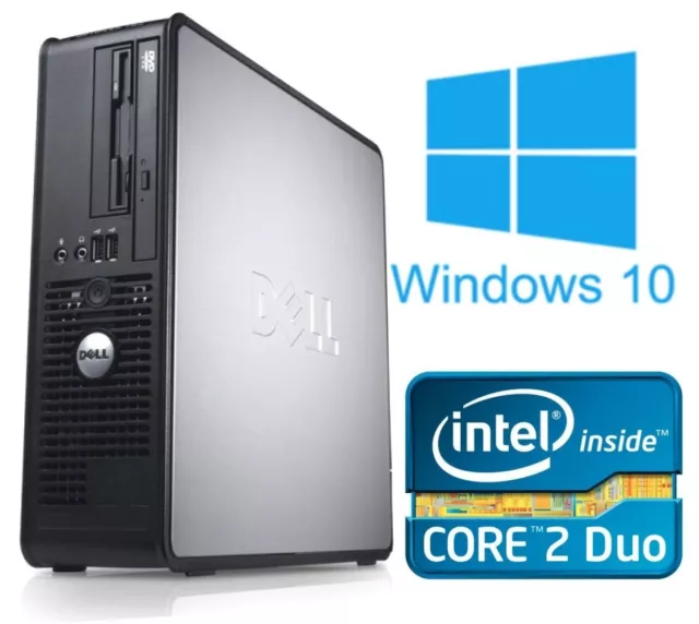 Windows 10 Dell Optiplex Computer Desktop Tower Pc Intel 4Gb Ram 250Gb Hdd Wifi