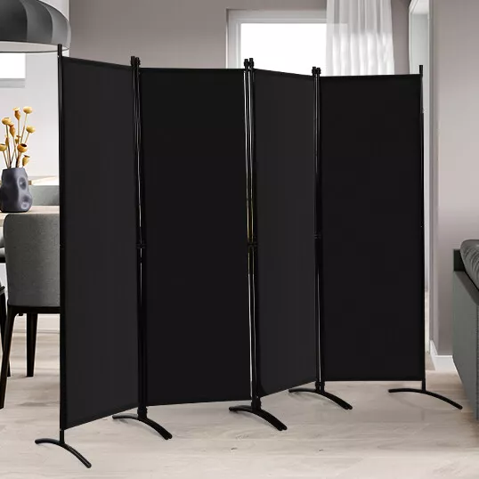 4 Panel Room Divider Screen Folding Privacy Screen Wall Partition Stand