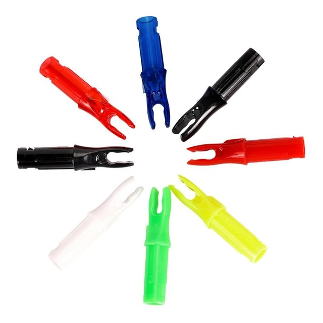 60 Embouts De Flèche à Encoche Push-in – Rouge – Plastique – DIY Tir à L'arc