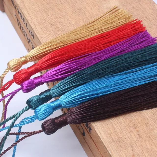 30 Mixed Color Silky Tassels 8+5cm For Bookmarks Sewing Costume jewellery Decora 2
