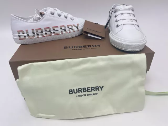 NWT $290 Burberry Mini Larkhall Toddler Little Kids Slip On Sneakers EU30/US12