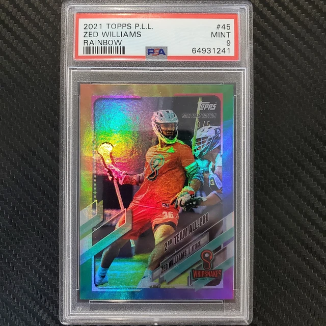 2021 Topps PLL Zed Williams /5 Rainbow PSA 9 WHIPSNAKES Premier Lacrosse League 2021 Topps PLL Zed Williams /5 Rainbow PSA 9 WHIPSNAKES Premier Lacrosse League