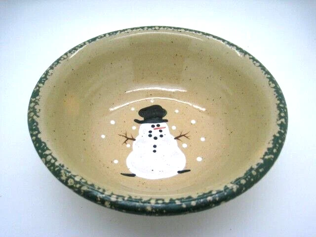 Three Rivers Pottery, 25th Anniversary 1975-2000/Snowman 8" Bowl