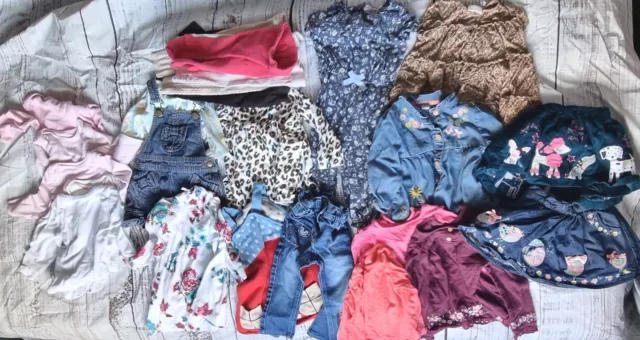 N75 Enorme pacchetto di vestiti per bambine abito da joule estivo e altro 9-12 mesi