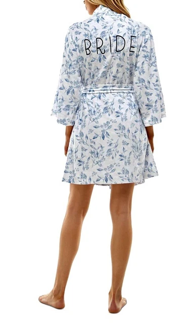 Roudelain Women’s Super Soft Floral Bride Bridal Wedding Robe, Bridal Party
