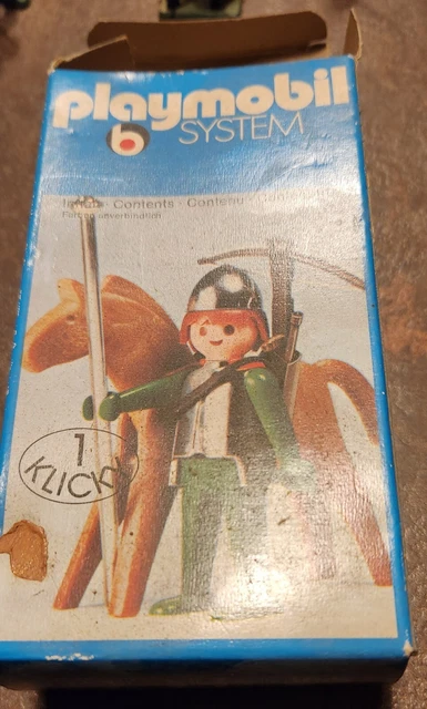 Playmobil 3326 Cavalier Et Cheval 1976 Vintage - Figurine Et Animal De La Ferme, Occasion Pour Collection
