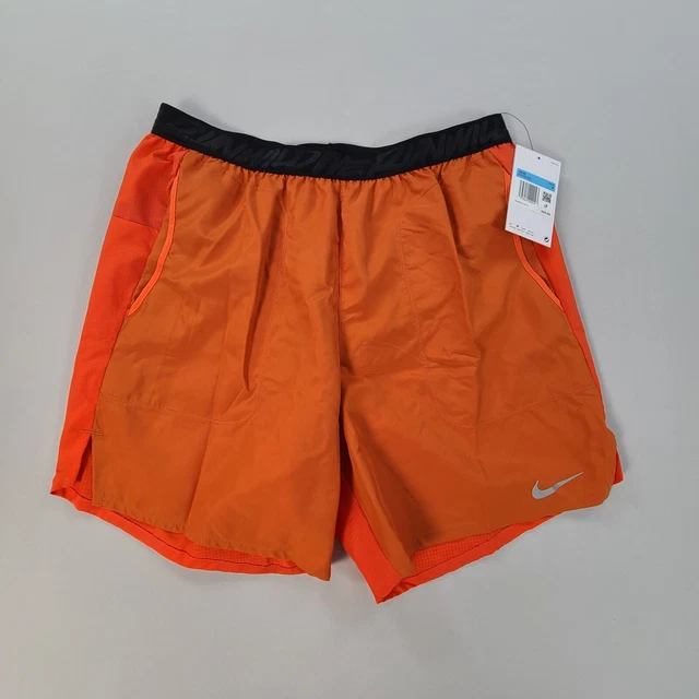 NIKE SHORTS ADULT Medium Orange Flex Stride Wild Run 7" Running DriFit