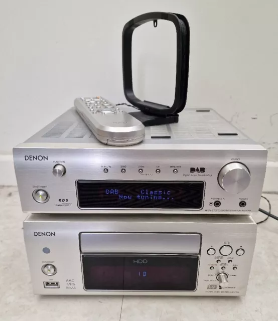 Denon D-F103 Dab Cd Recorder And  Hdd Amplifier Dab Radio F102 With Remote Contr