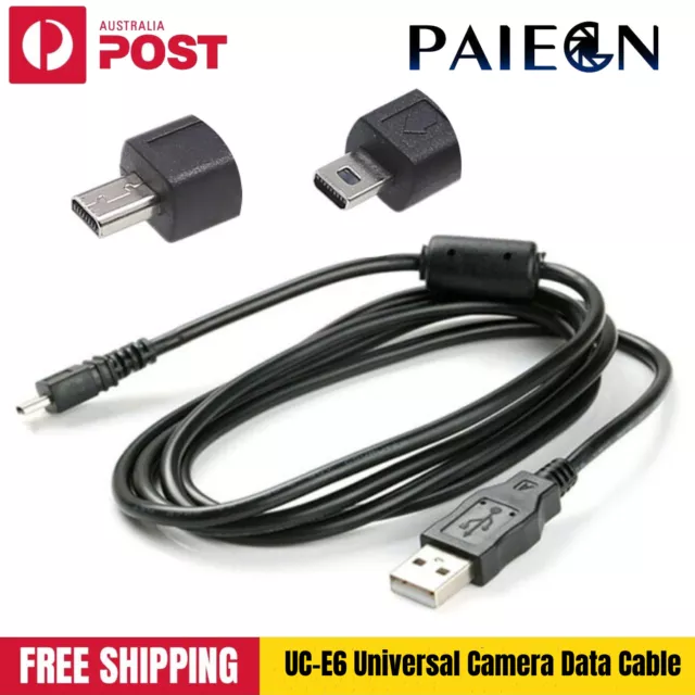 UC-E6 Digital Camera USB Data Cable Mini 8 Pin Data Cable for Nikon CoolPix  Fuji