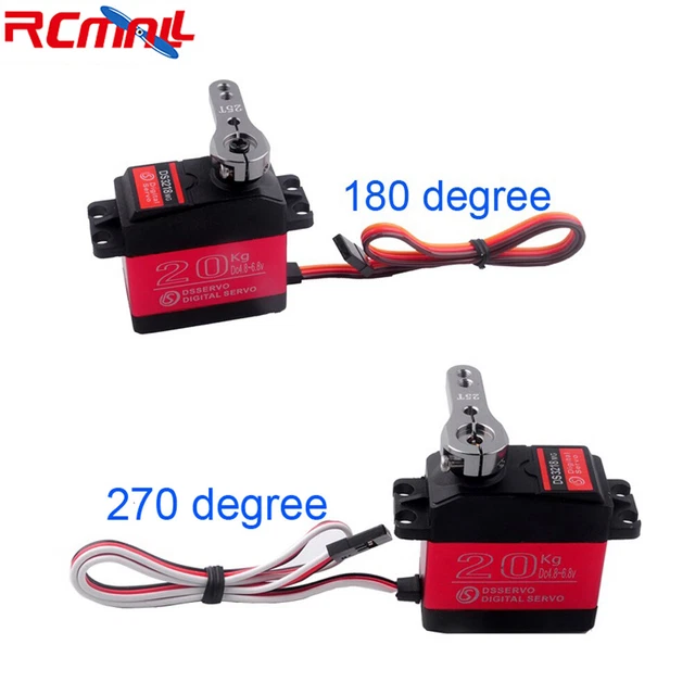 DS3218 Waterproof 180 270 Degree Digital Servo Metal Gear Motor 20kg for Arduino