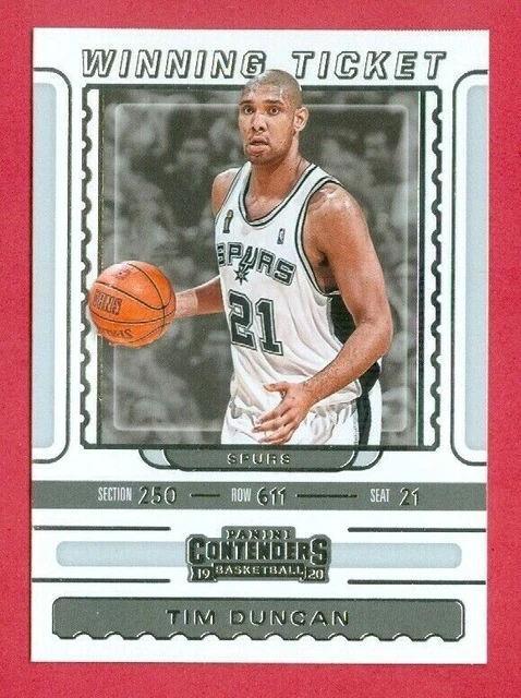 2019-20 PANINI CONTENDERS (BKB) Tim Duncan WINNING TICKET CARD #23 SPURS/HOF'er
