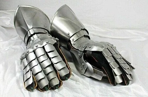 Gants en acier forgé à la main, gants de combat en acier blindé, gants...