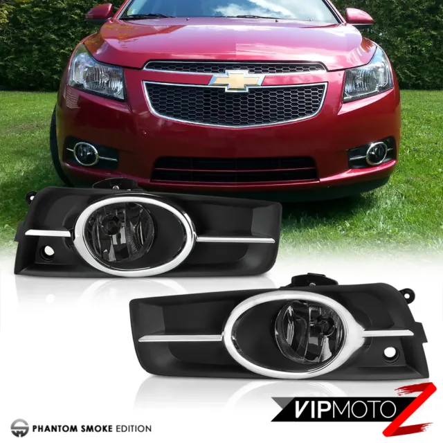 11-14 Chevy Cruze Eco/LS/LT/LTZ Smoked Driving Fog Lights w/Switch L+R Assembly