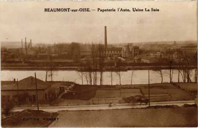 CPA Beaumont-sur-Oise - Papeterie l'Auto, Usine La Soie (989085)