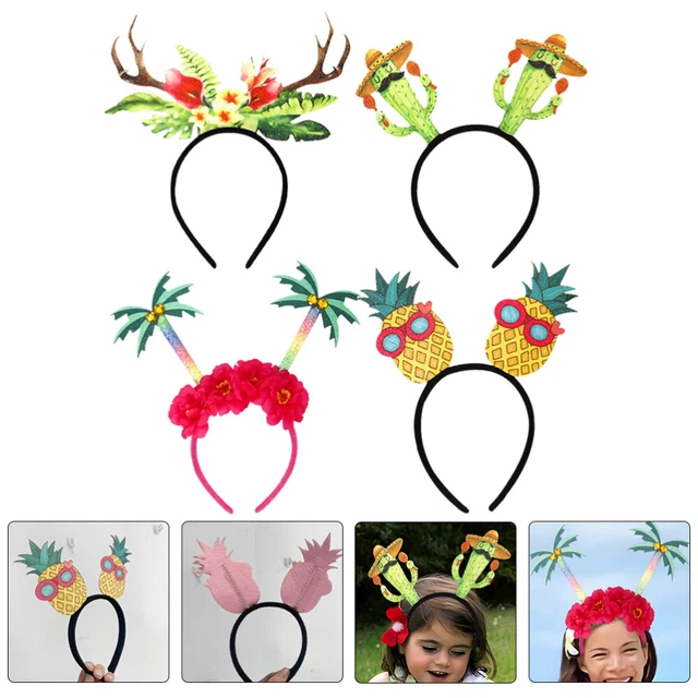 4pcs Bandons d'été Tropical Band sur le thème de la plage ACCESSOIR CRÉATIVE