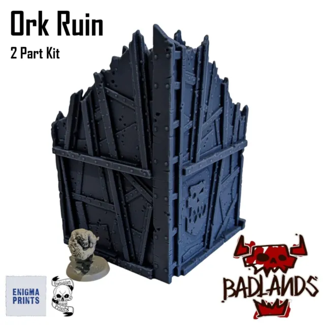 Ork Ruin - 2-teiliges Kit - Wargaming Tischplatte Streugelände & Landschaft