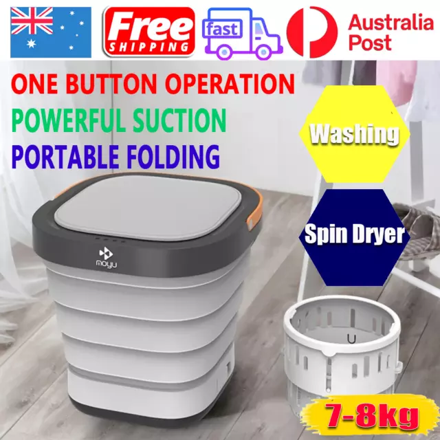 Foldable Washing Machine Laundry Tub Portable Automatic Bucket Clothes Washing