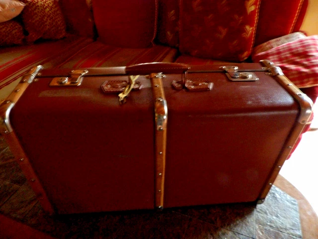 TRÈS GRANDE MALLE de Voyage Ancienne, Coffre Vintage EUR 300,00 - FR