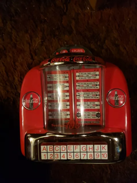 Vintage Coca-Cola Tabletop Jukebox Collectible Musical Bank