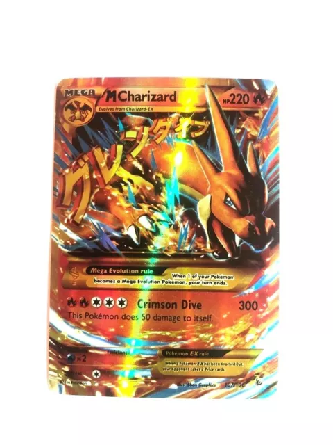 M Charizard EX│SECRET RARE│Pokemon 107/106 XY Flashfire Near Mint Condition