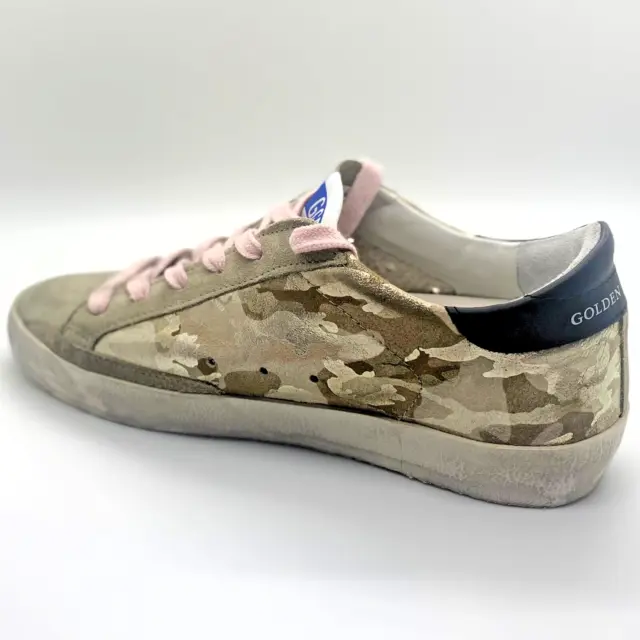 Golden Goose Woman Camouflage Super-Star Sneakers with Suede Star - EU 36/US 6 3