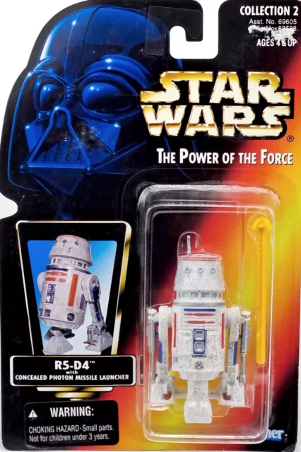 R5-D4 Astromech Droid Red Card Star Wars Power Of The Force Collection Hasbro