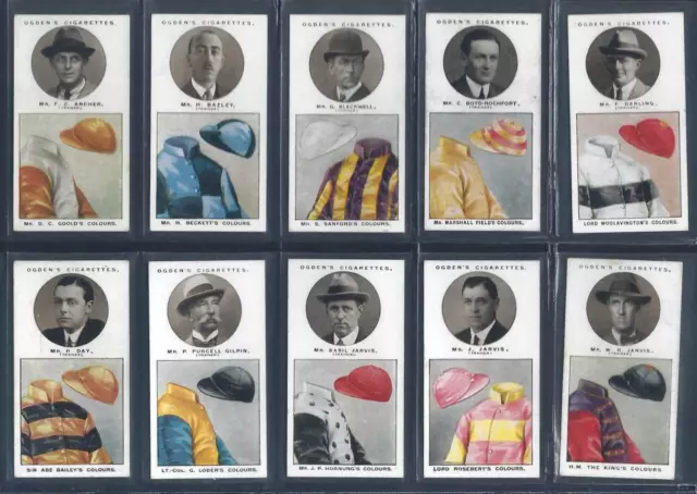 Ogdens - Trainers And Owners Colours, 1St - Full Set Of 25 Cards