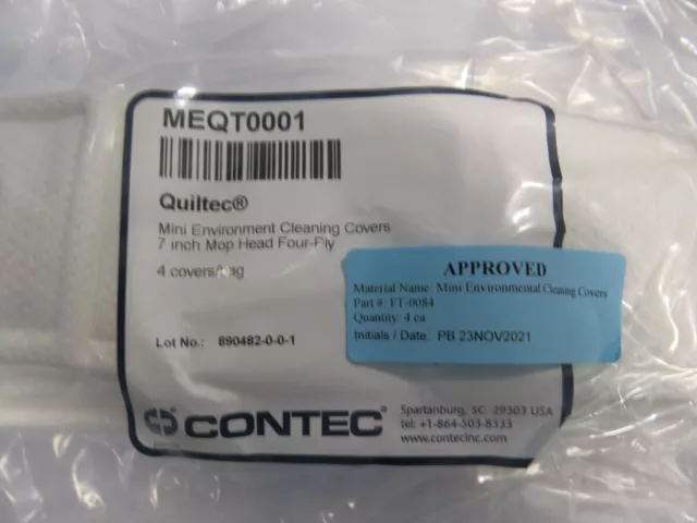 Contec Quiltec7" mophead 4 ply MEQT0001 15 packages of 4 count units