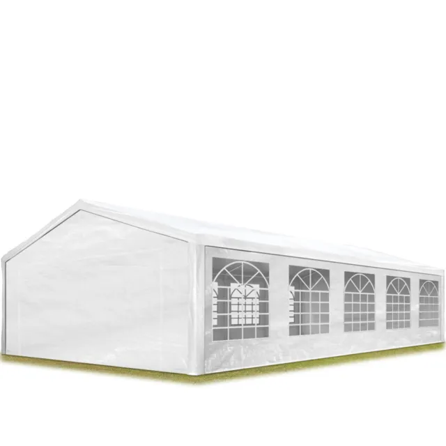Partyzelt Pavillon 5x10m Festzelt Bierzelt Gartenzelt Vereinszelt Zelt weiß