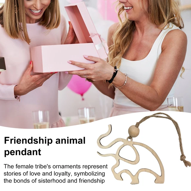 Schmuck für Frauen Anhänger Halskette Schwestern Elefant Ornament Schwesternschaft