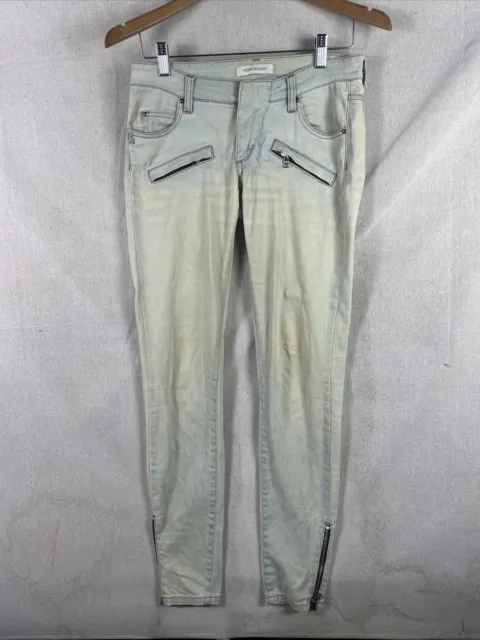 PIERRE BALMAIN Jeans Denim Cotton Women's Slim Pants Size 26 40 Yellow/Blue READ