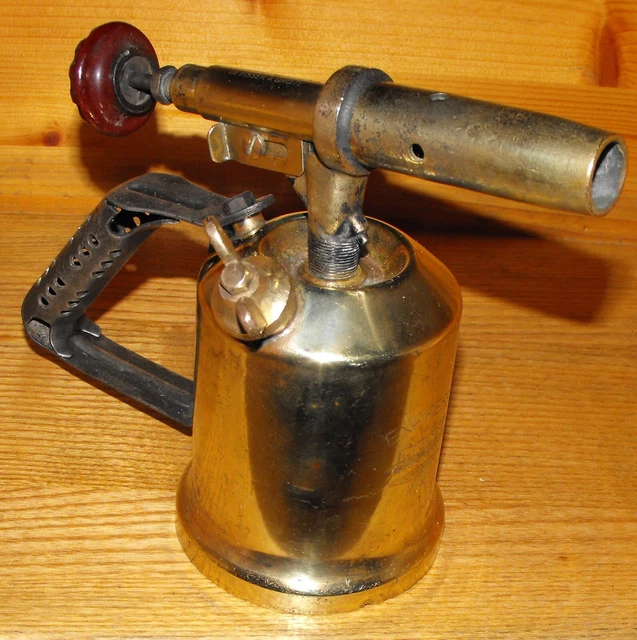 LAMPE À SOUDER Chalumeau à Essence Vintage en Laiton Express Unis