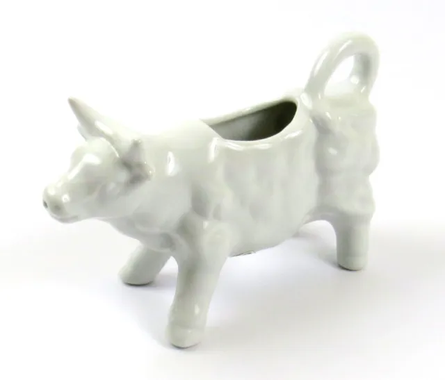 Vintage Collector White Ceramic Bull Cow Creamer Milk Pitcher, Knobler, Taiwan