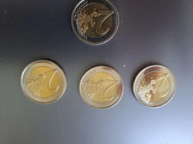 2 EUROS ESPAÑA 2022. MONEDA CONMEMORATIVA - ERASMUS.  4 piezas.  S/C 2