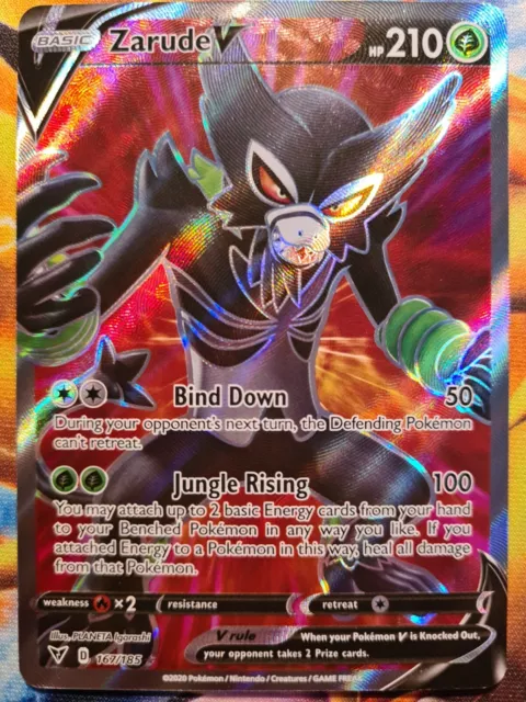 Pokemon Zarude V 167/185 Full Art Ultra Rare Vivid Voltage Nm-Mint