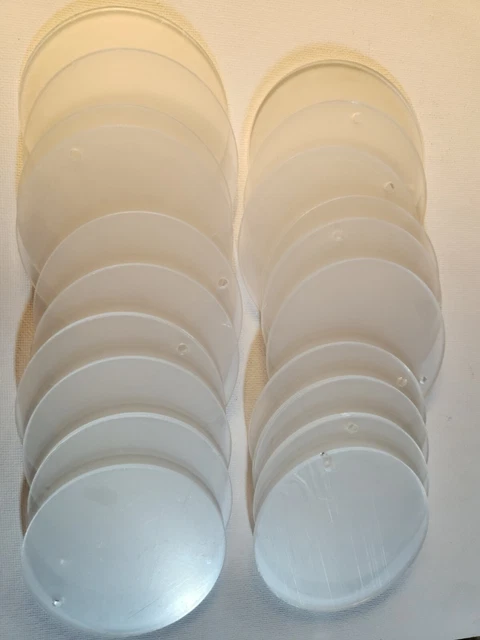 20pk 3" Acrylic Circle Blank Discs 1/8" thick - clear