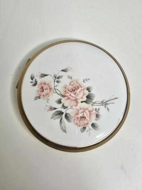 Vintage Stratton Compact, Roses, Made In England