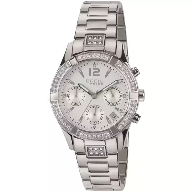 orologio BREIL C'est Chic SCONTO 20% donna acciaio con  cristalli bianchi EW0275