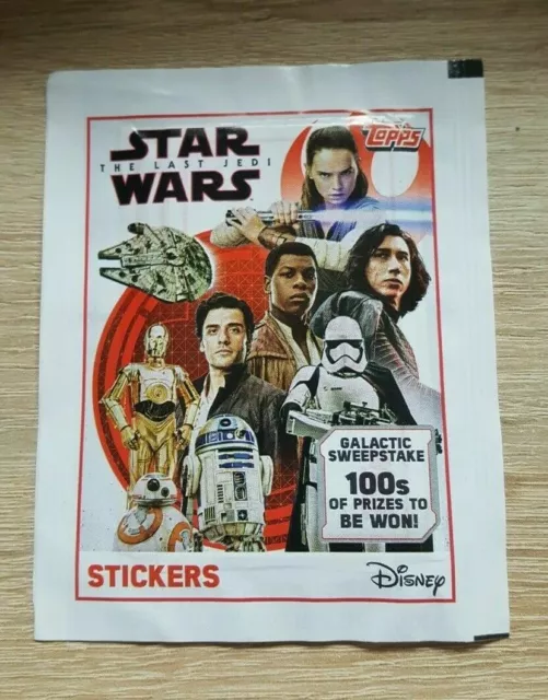Topps 1 Tüte Star Wars The Last Jedi Pack Sobre Bustina Pochette Panini Sticker
