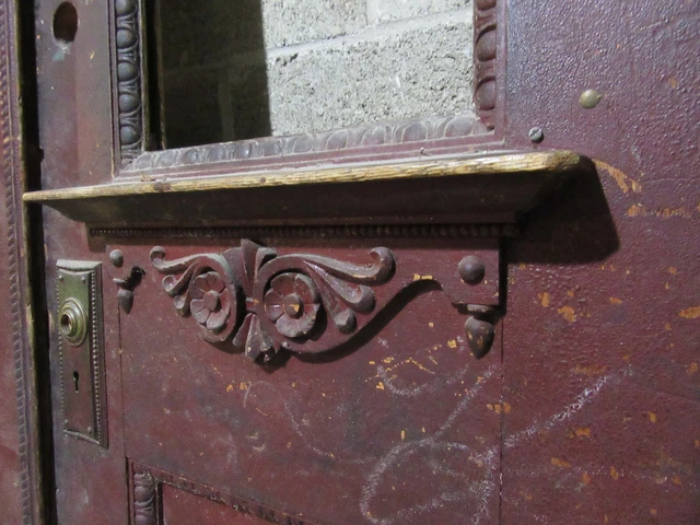 ~ Antique Carved Oak Double Entrance French Doors ~ 46.25 X 82.75 ~ Salvage 7