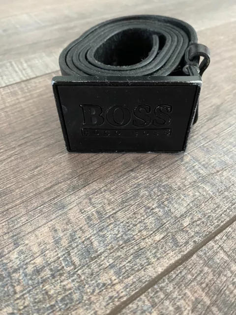 HUGO BOSS Black Leather Belt (ref 27)